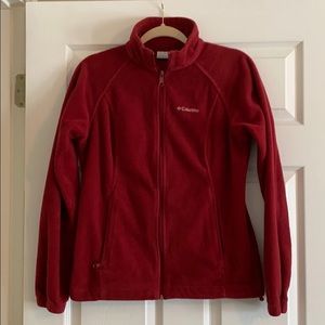 Columbia maroon fleece jacket